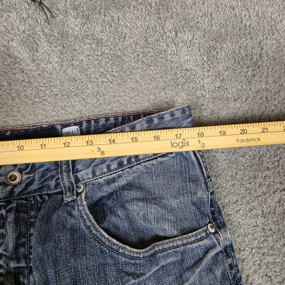 Rocawear Jeans Mens 38x34 Blue Good Y2K Baggy Embroidered Original Fit Denim - Picture 5 of 12